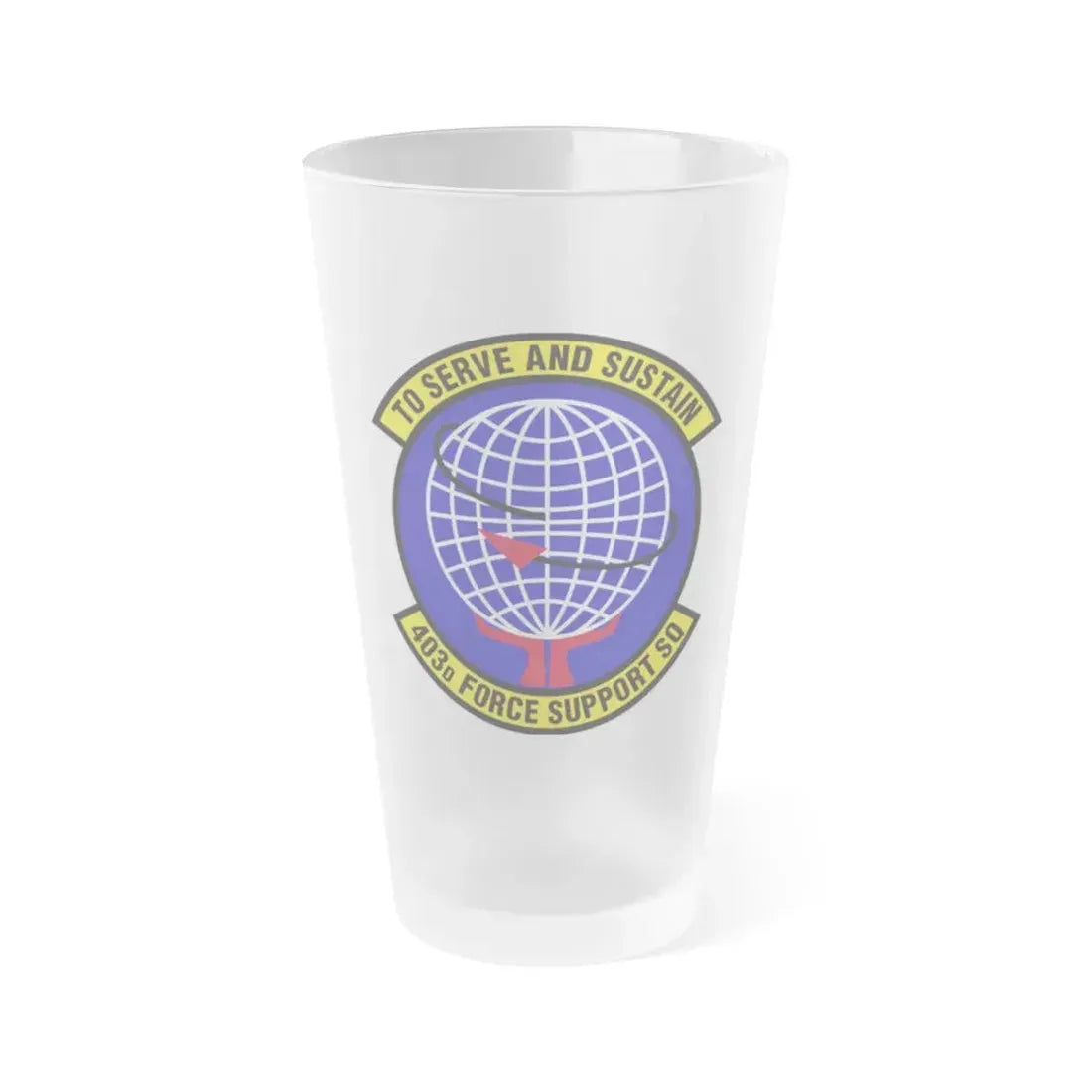 403 Force Support Squadron AFRC (U.S. Air Force) Frosted Pint Glass 16oz Default Title - Go Mug Yourself