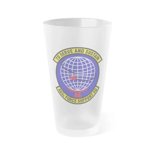 403 Force Support Squadron AFRC (U.S. Air Force) Frosted Pint Glass 16oz Default Title - Go Mug Yourself