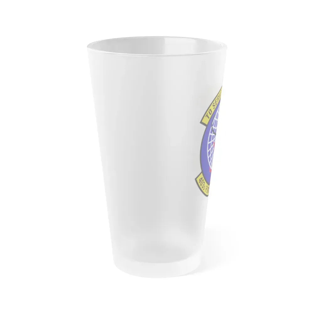 403 Force Support Squadron AFRC (U.S. Air Force) Frosted Pint Glass 16oz - Go Mug Yourself