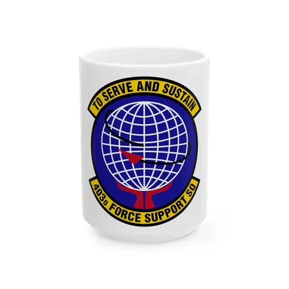 403 Force Support Squadron AFRC (U.S. Air Force) White Coffee Mug 15oz - Go Mug Yourself