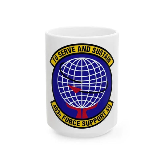 403 Force Support Squadron AFRC (U.S. Air Force) White Coffee Mug 15oz - Go Mug Yourself