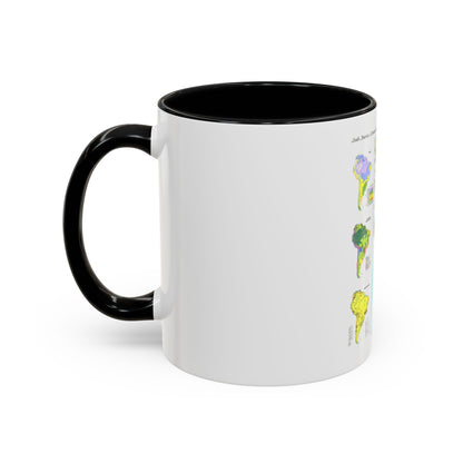 South America - Physical Map (1972) (Map) Accent Coffee Mug
