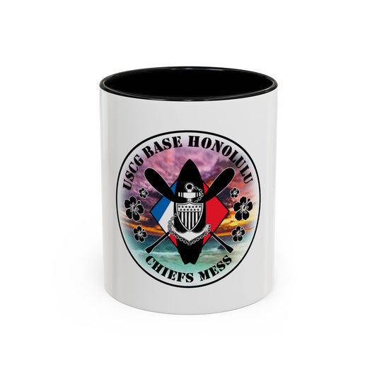 USCG Base Honolulu Chiefs Mess (U.S. Coast Guard) Accent Coffee Mug