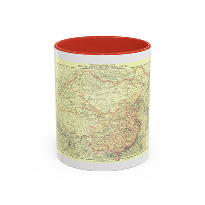 China and its Territories (1912) (Map) Accent Coffee Mug