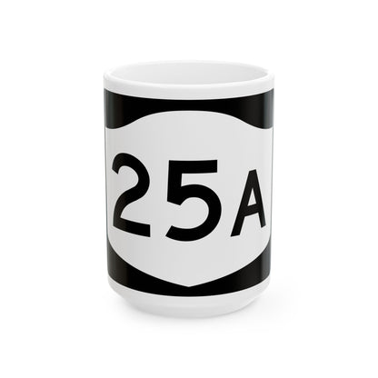 NY-25A (New York) (Road Sign) White Coffee Mug