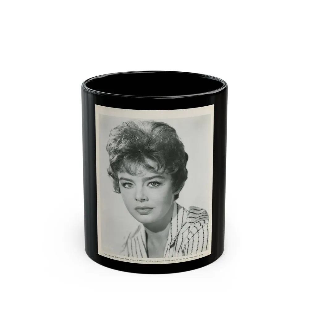 Janet Munro #29 (Vintage Female Icon) Black Coffee Mug-11oz-Go Mug Yourself