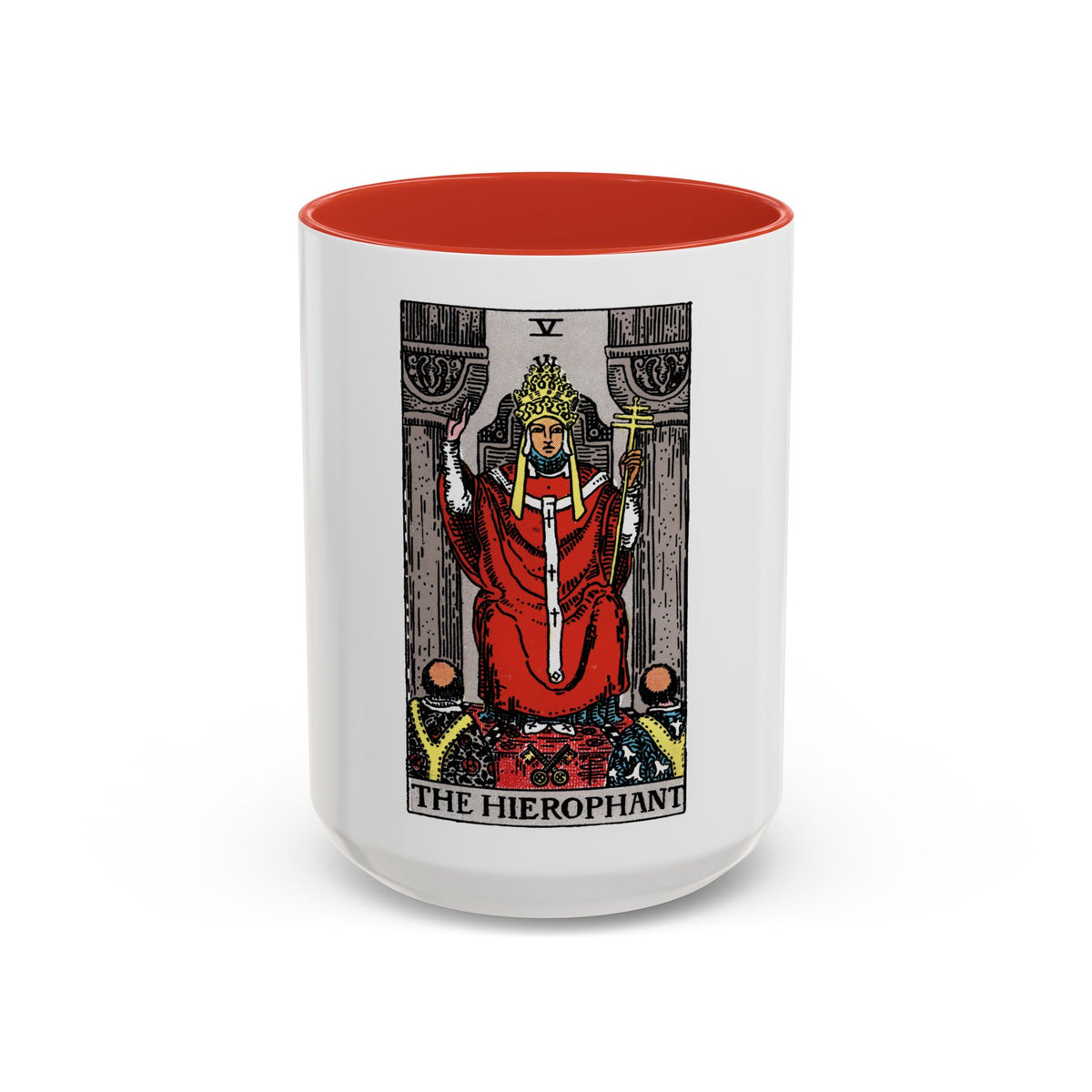 The Hierophant (Tarot Card) Accent Coffee Mug