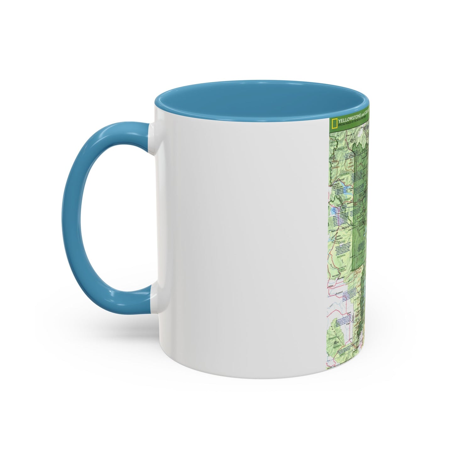 USA - Yellowstone and Grand Teton 1 1989) (Map) Accent Coffee Mug