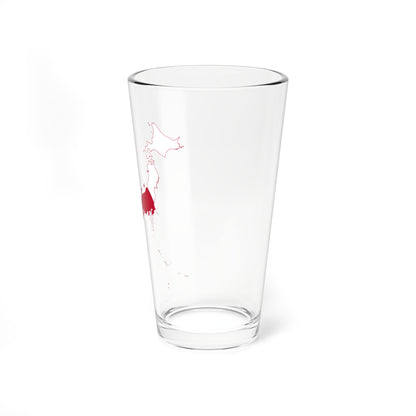 Flag-map of Japan (Japan) Pint Glass 16oz