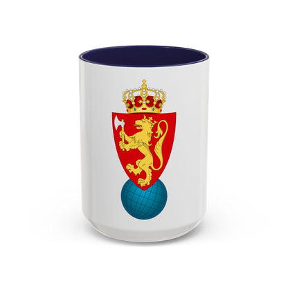 Coat of arms of the Geographical Survey of Norway - Accent Coffee Mug