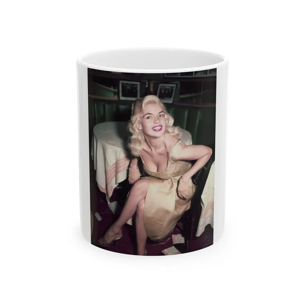 Jayne Mansfield #207 (Vintage Female Icon) White Coffee Mug-11oz-Go Mug Yourself