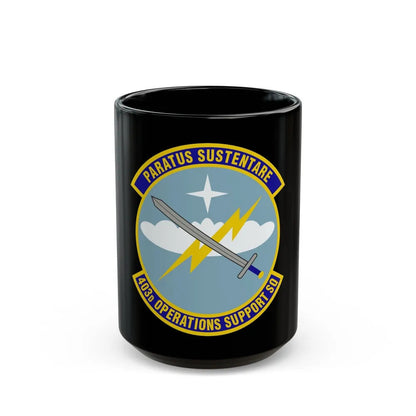 403d Operations Support Squadron (U.S. Air Force) Black Coffee Mug-15oz-Go Mug Yourself