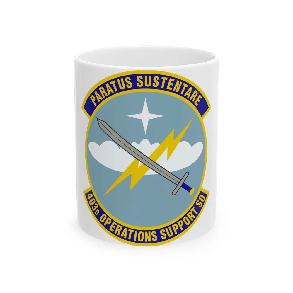 403d Operations Support Squadron (U.S. Air Force) White Coffee Mug-11oz-Go Mug Yourself