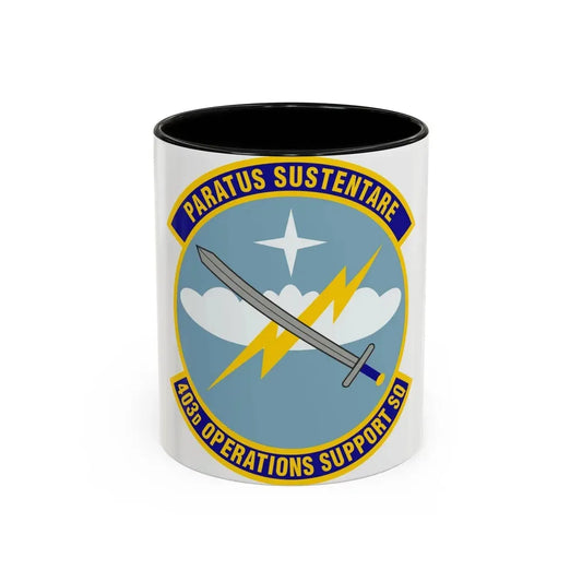 403d Operations Support Squadron (U.S. Air Force) Accent Coffee Mug 11oz Black - Go Mug Yourself