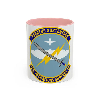 403d Operations Support Squadron (U.S. Air Force) Accent Coffee Mug 11oz Pink - Go Mug Yourself