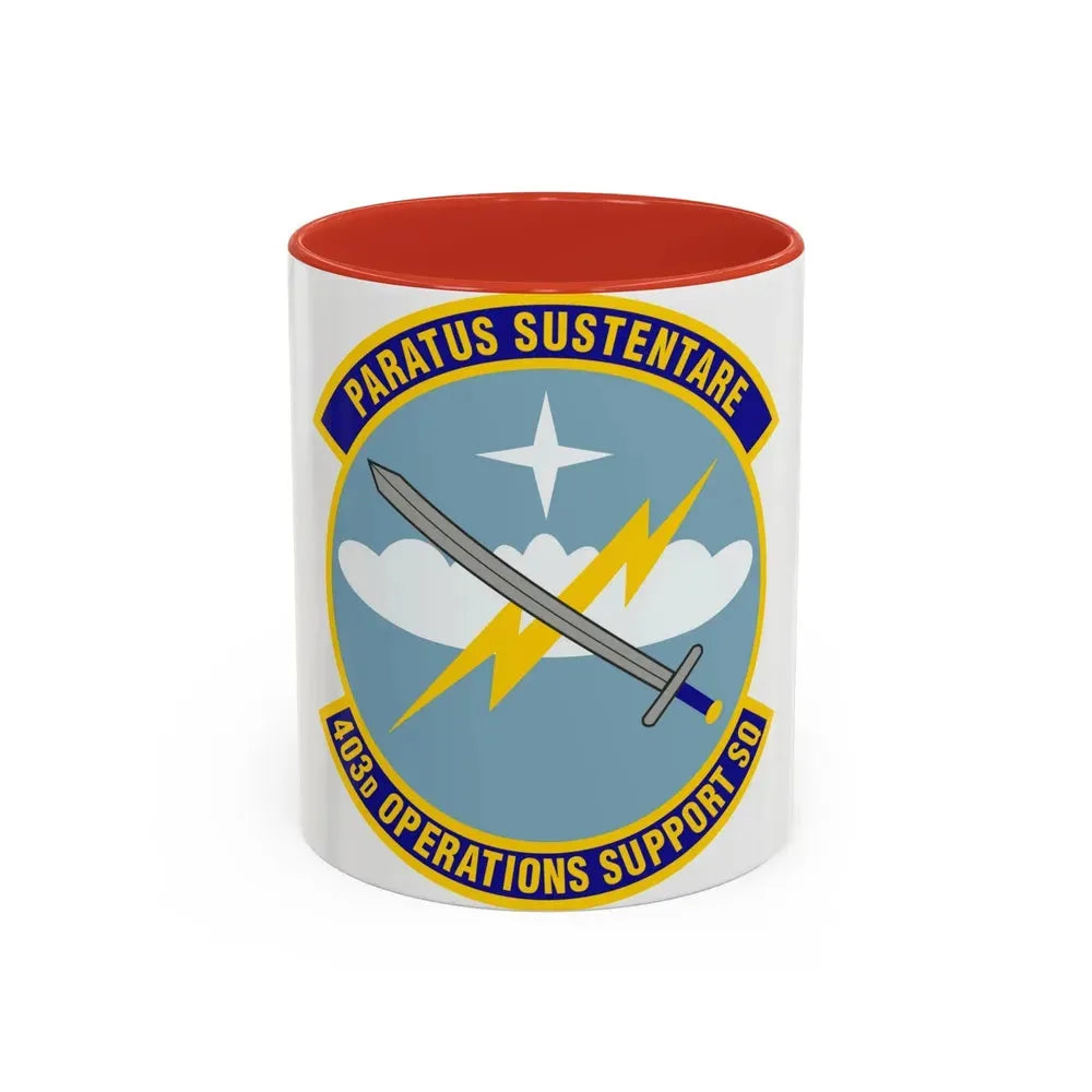 403d Operations Support Squadron (U.S. Air Force) Accent Coffee Mug 11oz Red - Go Mug Yourself