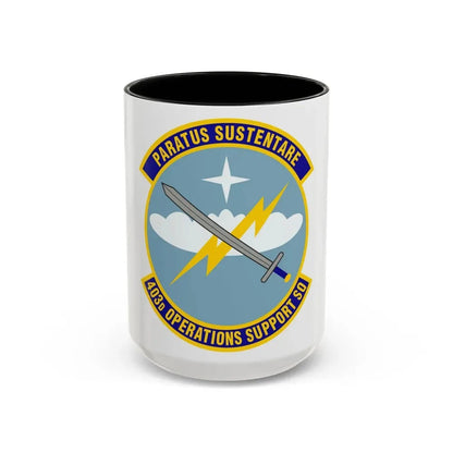 403d Operations Support Squadron (U.S. Air Force) Accent Coffee Mug 15oz Black - Go Mug Yourself