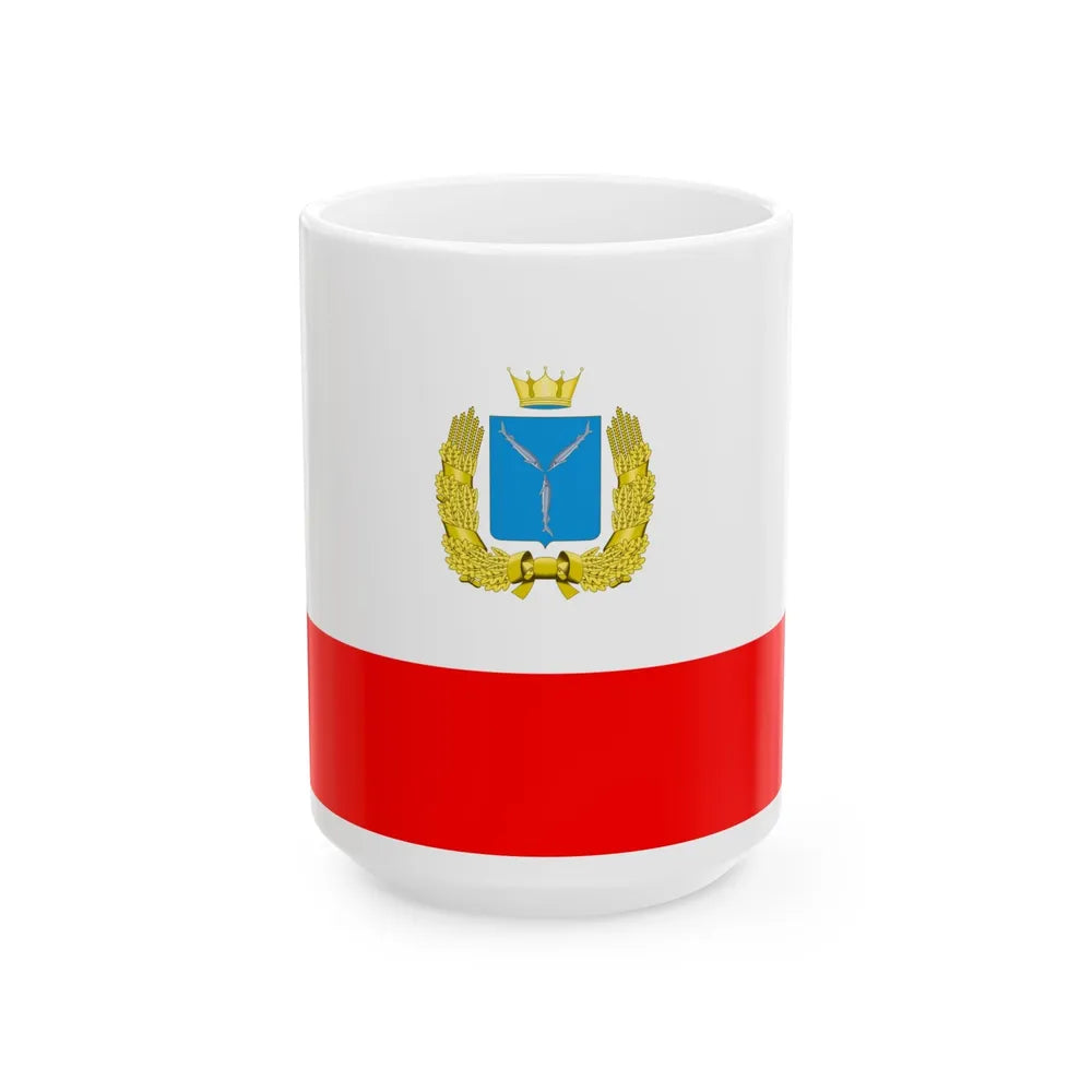 Flag of Saratov Oblast Russia - White Coffee Mug-15oz-Go Mug Yourself