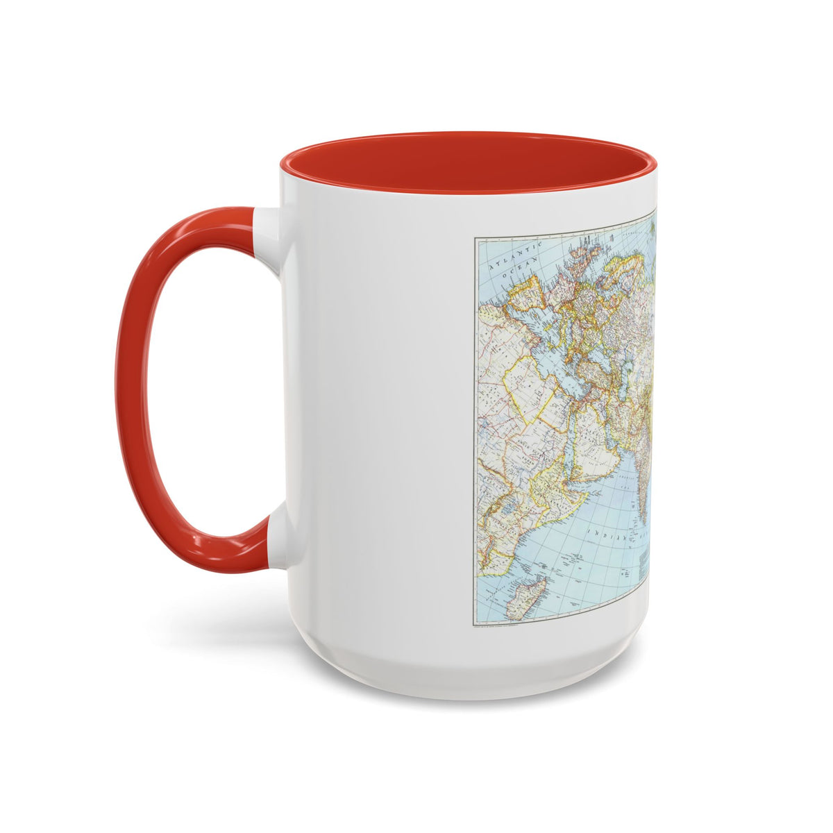Asia and Adjacent Areas (1942) (Map) Accent Coffee Mug