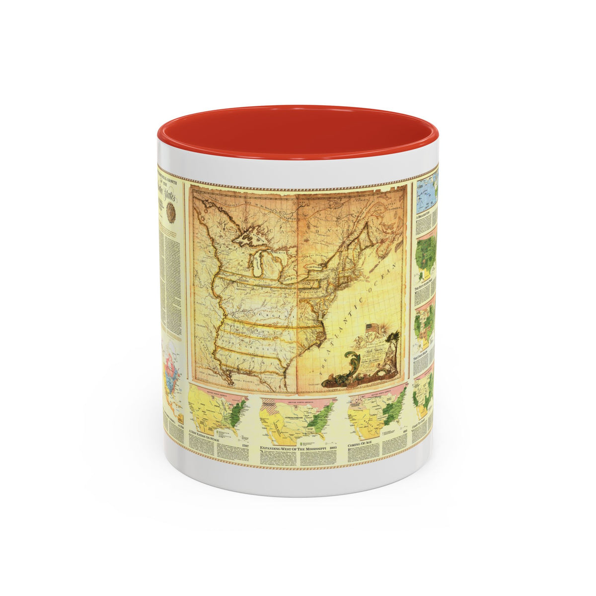 USA - Territorial Growth (1987) (Map) Accent Coffee Mug