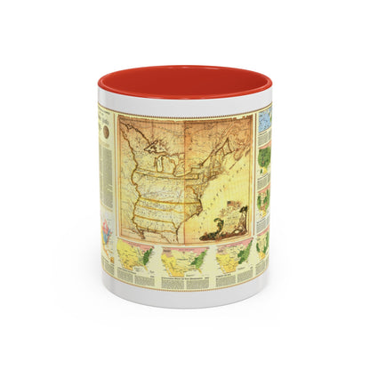 USA - Territorial Growth (1987) (Map) Accent Coffee Mug