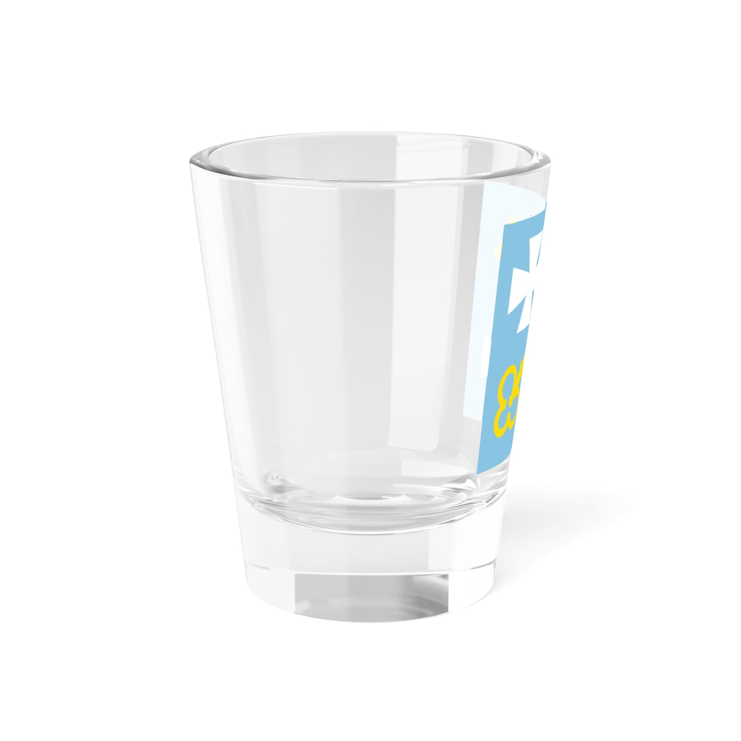 Прапор Бережниця Рівненська область (Ukraine) Shot Glass 1.5oz