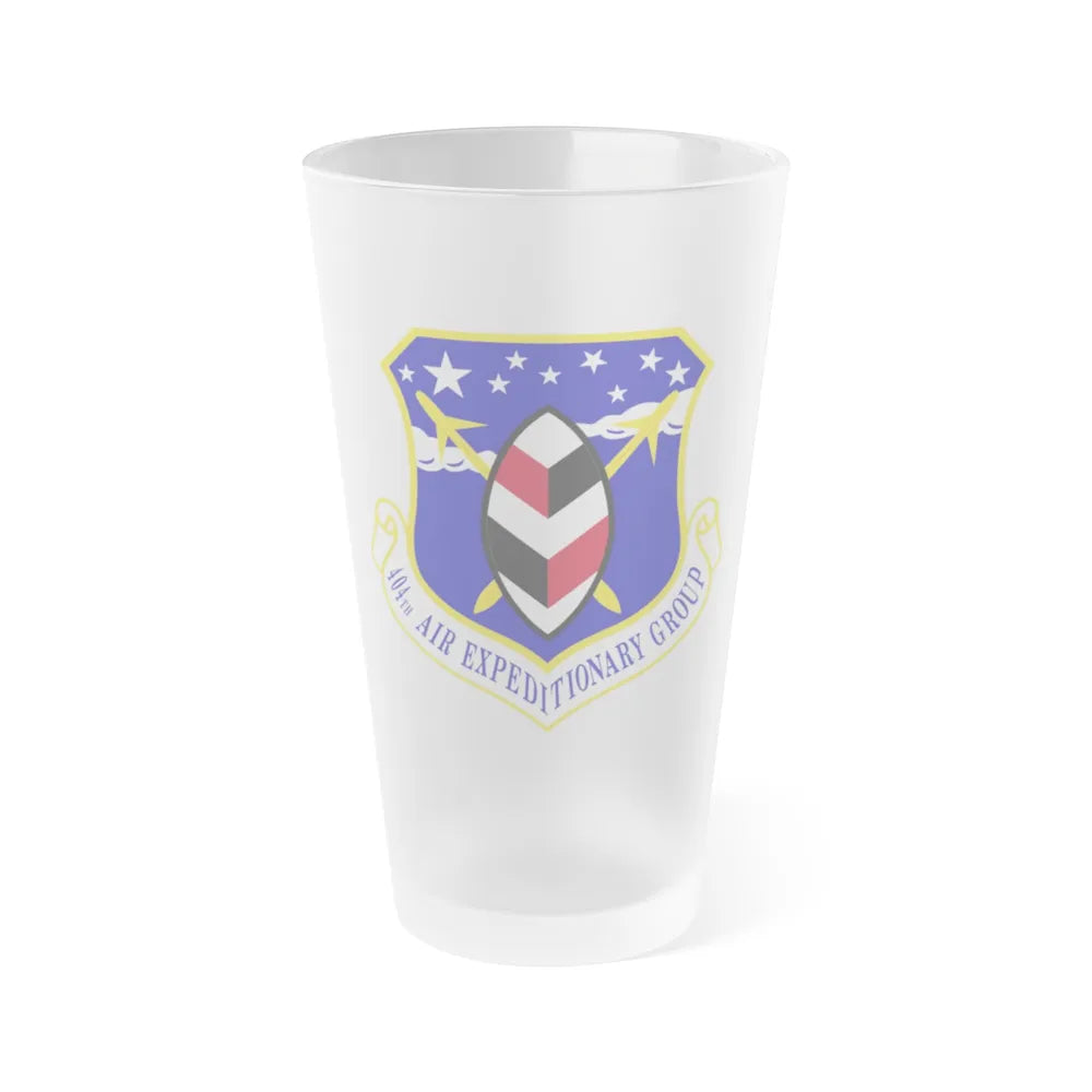 404th Air Expeditionary Group (U.S. Air Force) Frosted Pint Glass 16oz-Go Mug Yourself