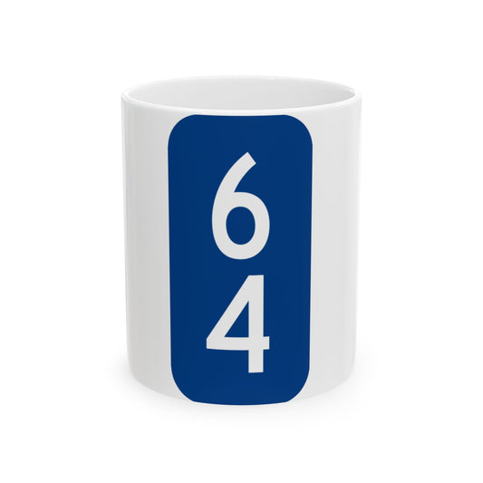 Warren County 64 NY tab (New York) (Road Sign) White Coffee Mug