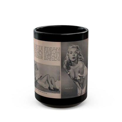 Jayne Mansfield #291 - JAYNE Pocket Magazine Pages 26 & 27 (Vintage Female Icon) Black Coffee Mug-15oz-Go Mug Yourself