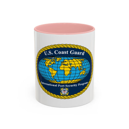 USCG International Port Security Program (U.S. Coast Guard) Accent Coffee Mug