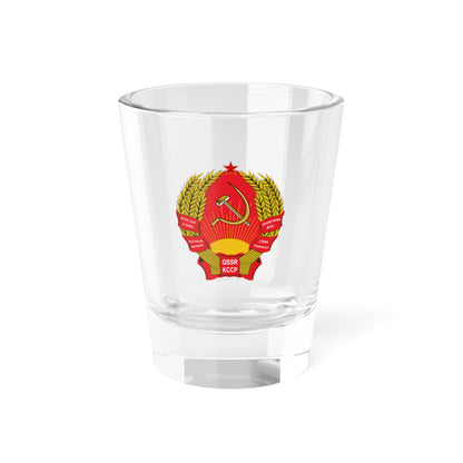 Kazakh SSR emblem 1936-37 (Soviet Union) (Coat of Arms) Shot Glass 1.5oz