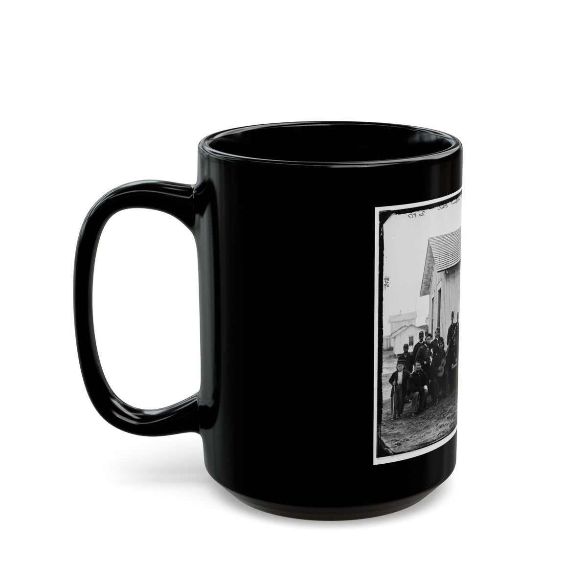 District Of Columbia. White Officers Of 4th U.S. Colored Infantry At Leisure, Fort Slocum (U.S. Civil War) Black Coffee Mug