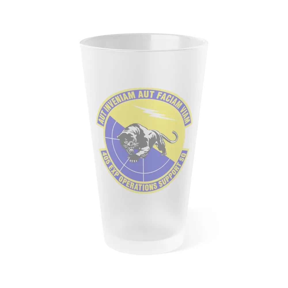 405th Expeditionary Operations Support Squadron (U.S. Air Force) Frosted Pint Glass 16oz-16oz-Frosted-Go Mug Yourself