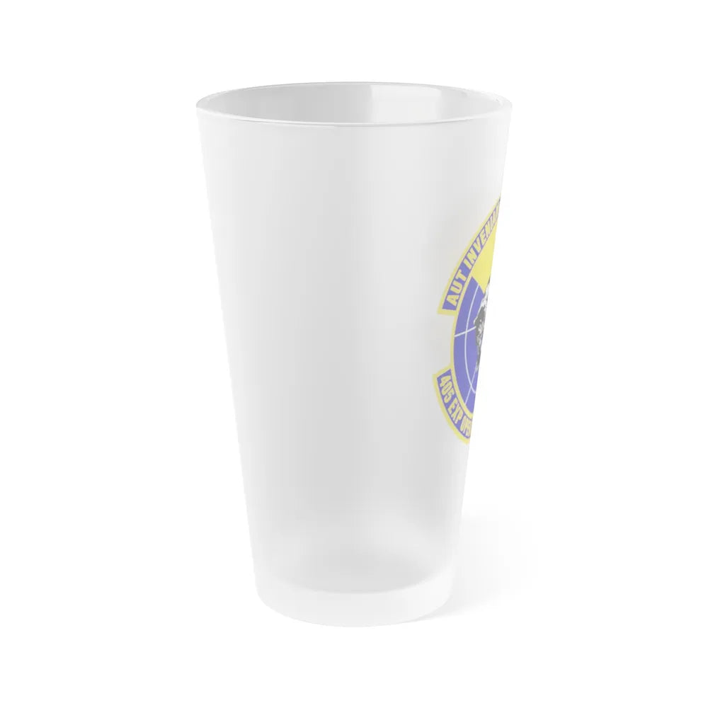 405th Expeditionary Operations Support Squadron (U.S. Air Force) Frosted Pint Glass 16oz-Go Mug Yourself