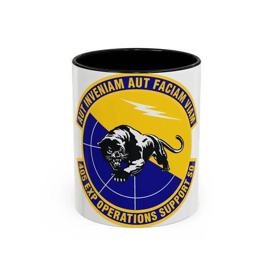 405th Expeditionary Operations Support Squadron (U.S. Air Force) Accent Coffee Mug 11oz Black - Go Mug Yourself