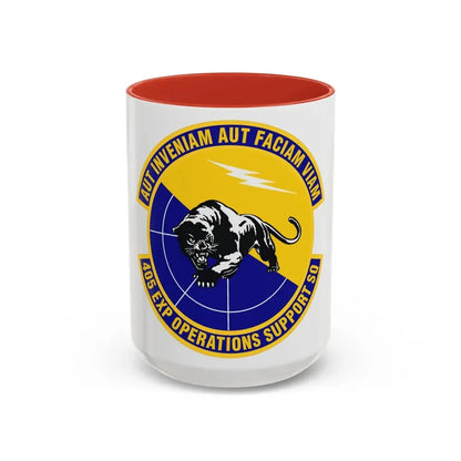 405th Expeditionary Operations Support Squadron (U.S. Air Force) Accent Coffee Mug 15oz Red - Go Mug Yourself