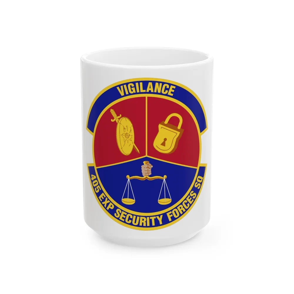 405th Expeditionary Security Forces Squadron (U.S. Air Force) White Coffee Mug-15oz-Go Mug Yourself