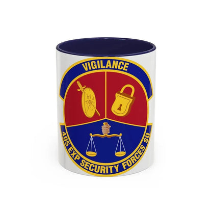 405th Expeditionary Security Forces Squadron (U.S. Air Force) Accent Coffee Mug 11oz Navy - Go Mug Yourself