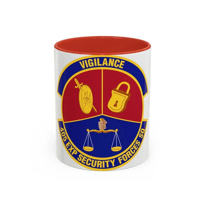405th Expeditionary Security Forces Squadron (U.S. Air Force) Accent Coffee Mug 11oz Red - Go Mug Yourself