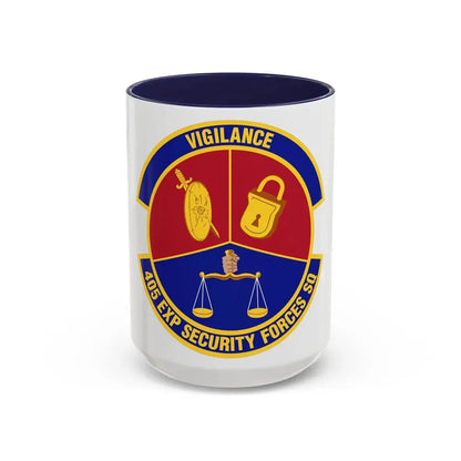 405th Expeditionary Security Forces Squadron (U.S. Air Force) Accent Coffee Mug 15oz Navy - Go Mug Yourself