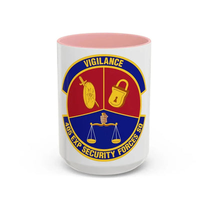 405th Expeditionary Security Forces Squadron (U.S. Air Force) Accent Coffee Mug 15oz Pink - Go Mug Yourself