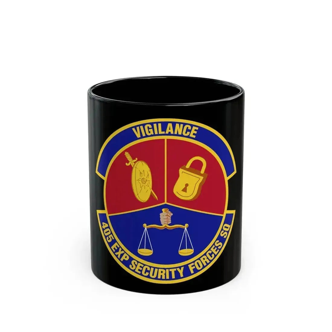 405th Expeditionary Security Forces Squadron (U.S. Air Force) Black Coffee Mug 11oz - Go Mug Yourself