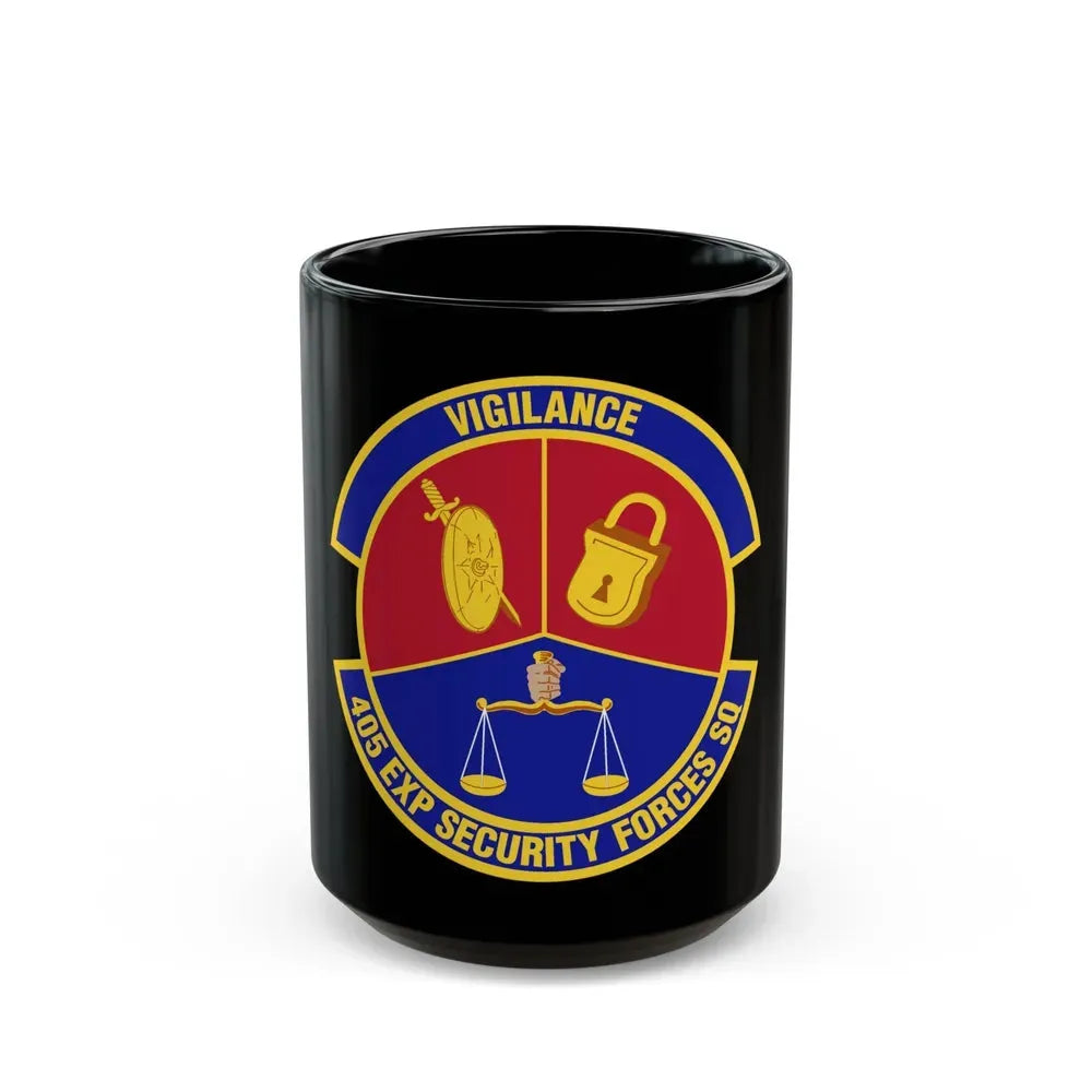 405th Expeditionary Security Forces Squadron (U.S. Air Force) Black Coffee Mug 15oz - Go Mug Yourself