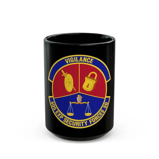405th Expeditionary Security Forces Squadron (U.S. Air Force) Black Coffee Mug 15oz - Go Mug Yourself