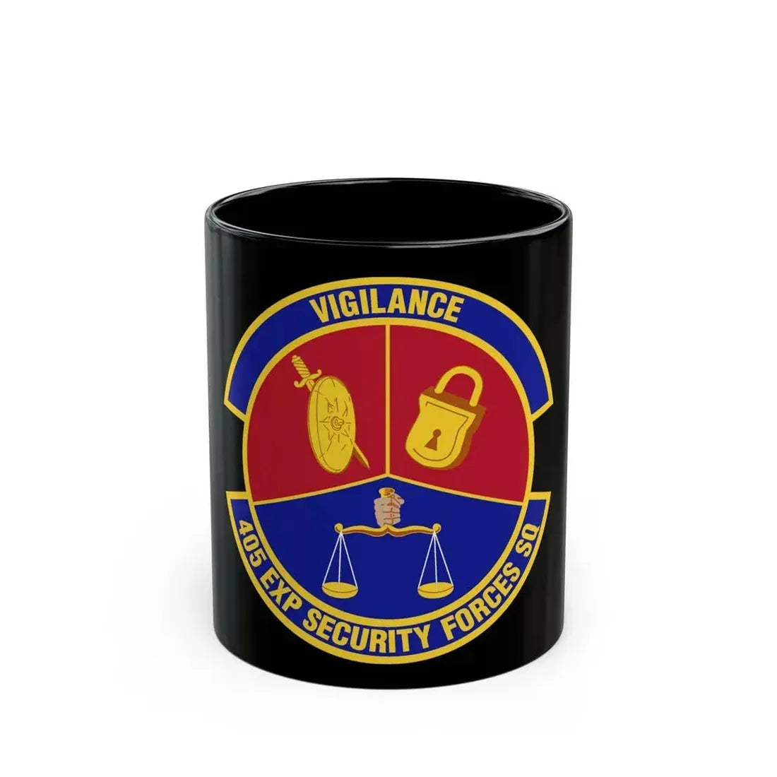405th Expeditionary Security Forces Squadron (U.S. Air Force) Black Coffee Mug - Go Mug Yourself