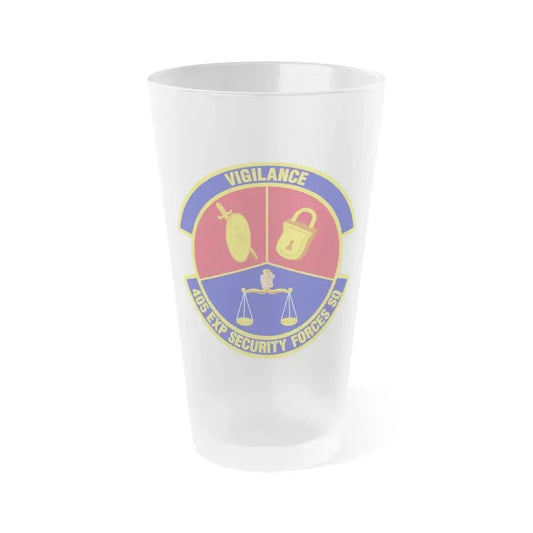 405th Expeditionary Security Forces Squadron (U.S. Air Force) Frosted Pint Glass 16oz 16oz Frosted - Go Mug Yourself