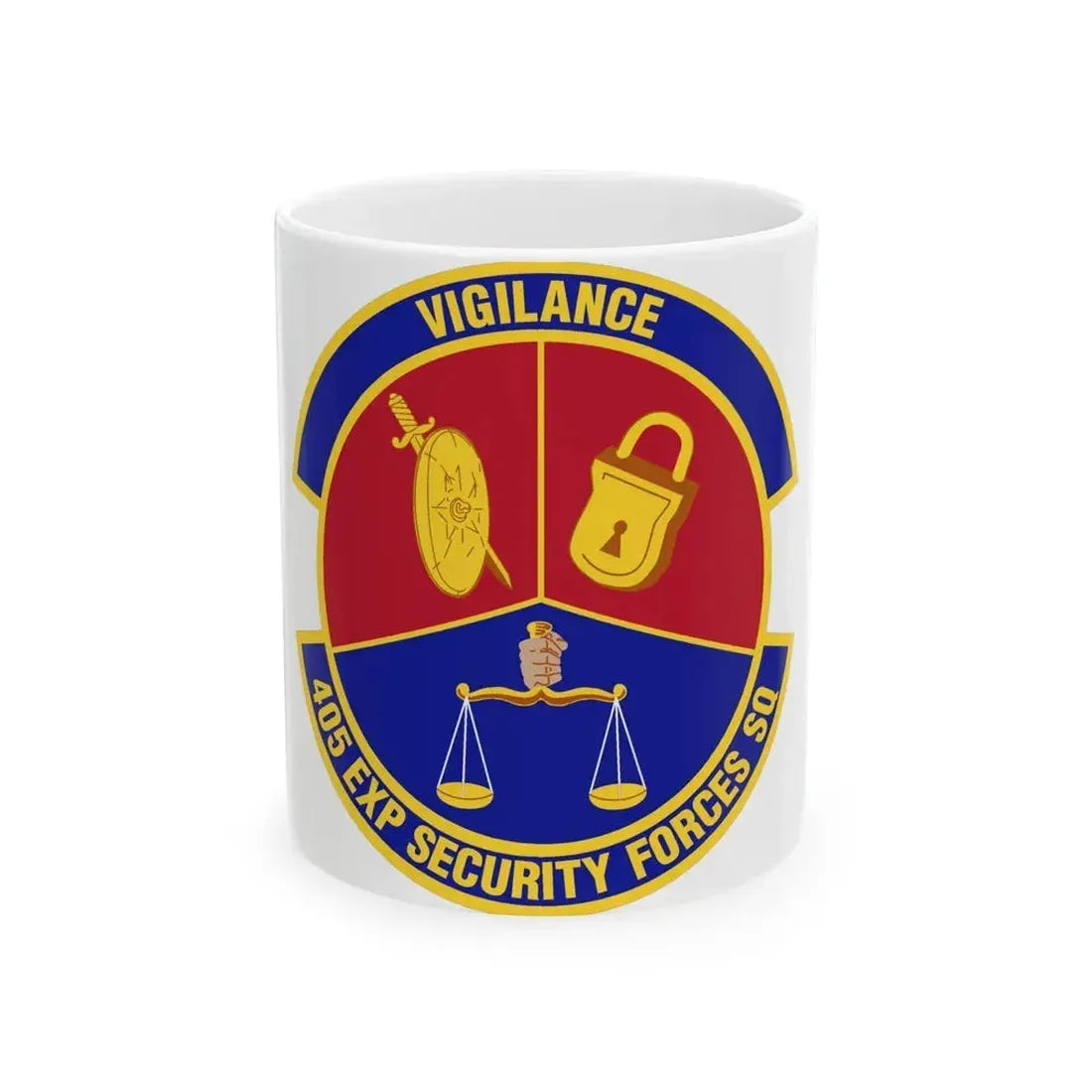 405th Expeditionary Security Forces Squadron (U.S. Air Force) White Coffee Mug 11oz - Go Mug Yourself
