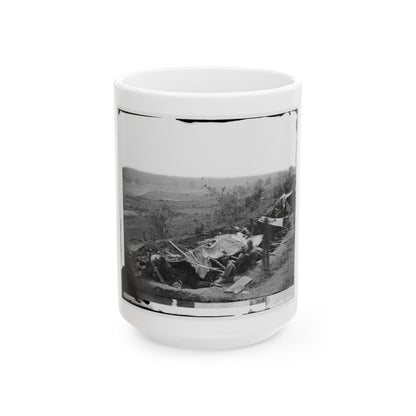 North Anna River, Va. Federal Troops Occupying Line Of Breastworks On The North Bank (U.S. Civil War) White Coffee Mug