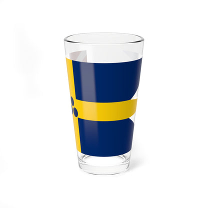 Swedish-Norwegian command flag 1815-1844 - Admiral (Sweden) Pint Glass 16oz