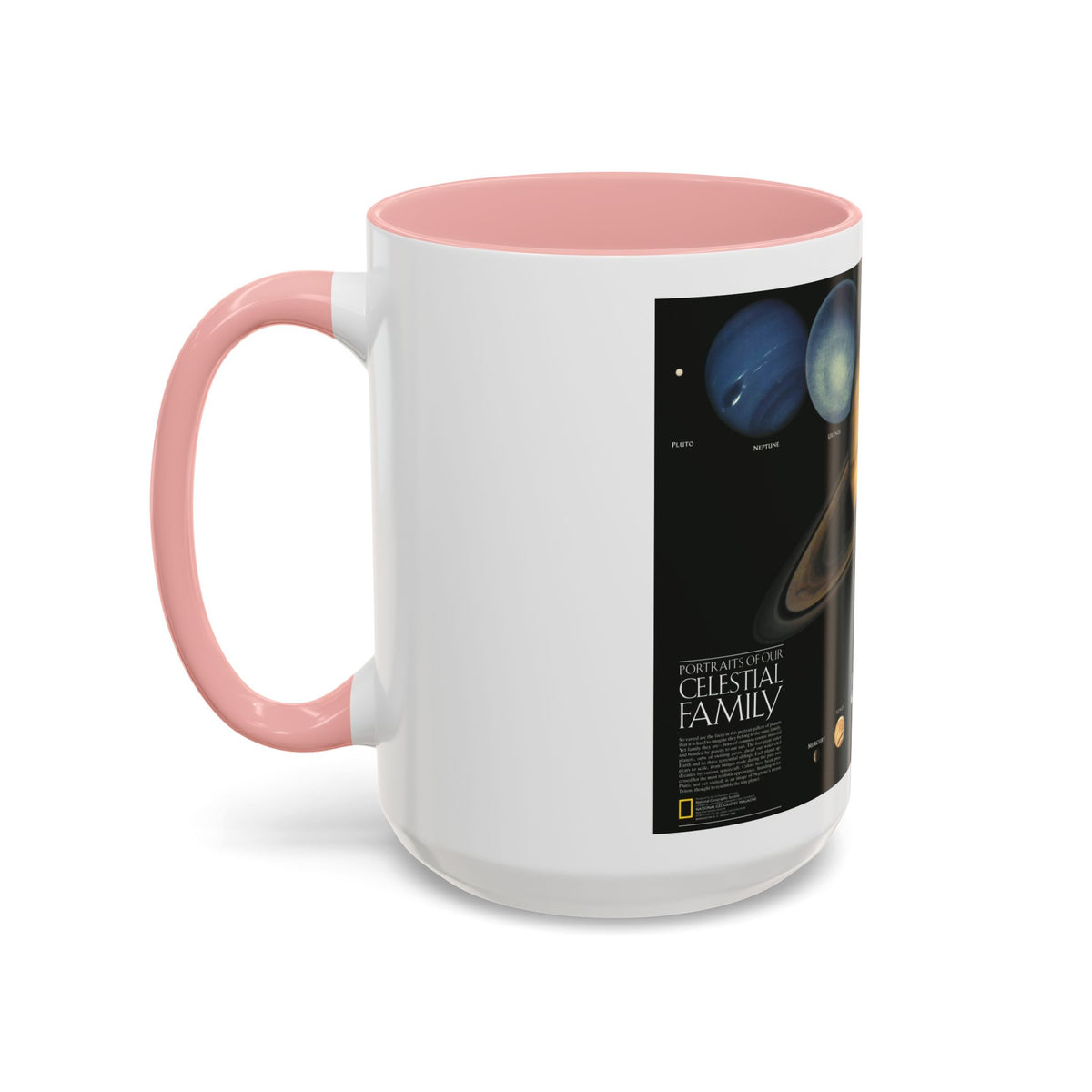 Space - The Solar System - Our Celestial Family (1990) (Map) Accent Coffee Mug